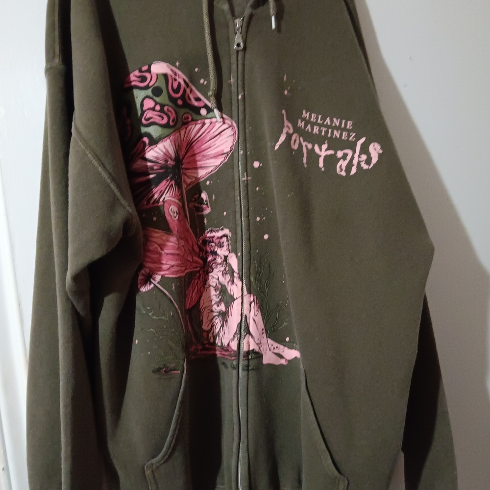 Melanie Martinez Olive Green Jacket with Pink Graphic